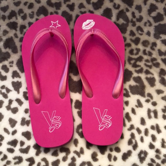 NWOT Victoria’s Secret Flip Flops in Pink Size 10 Women’s - Picture 1 of 9